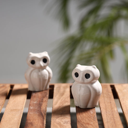 Owl - Handcrafted Ceramic Toys (Set of 2)