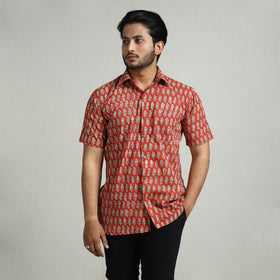 Buy Bagru Block Printed Cotton Men Half Sleeve Shirt Online at iTokri.com