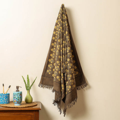 block printed towel