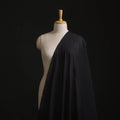 Black - Plain Handloom Mangalagiri Cotton Fabric 01