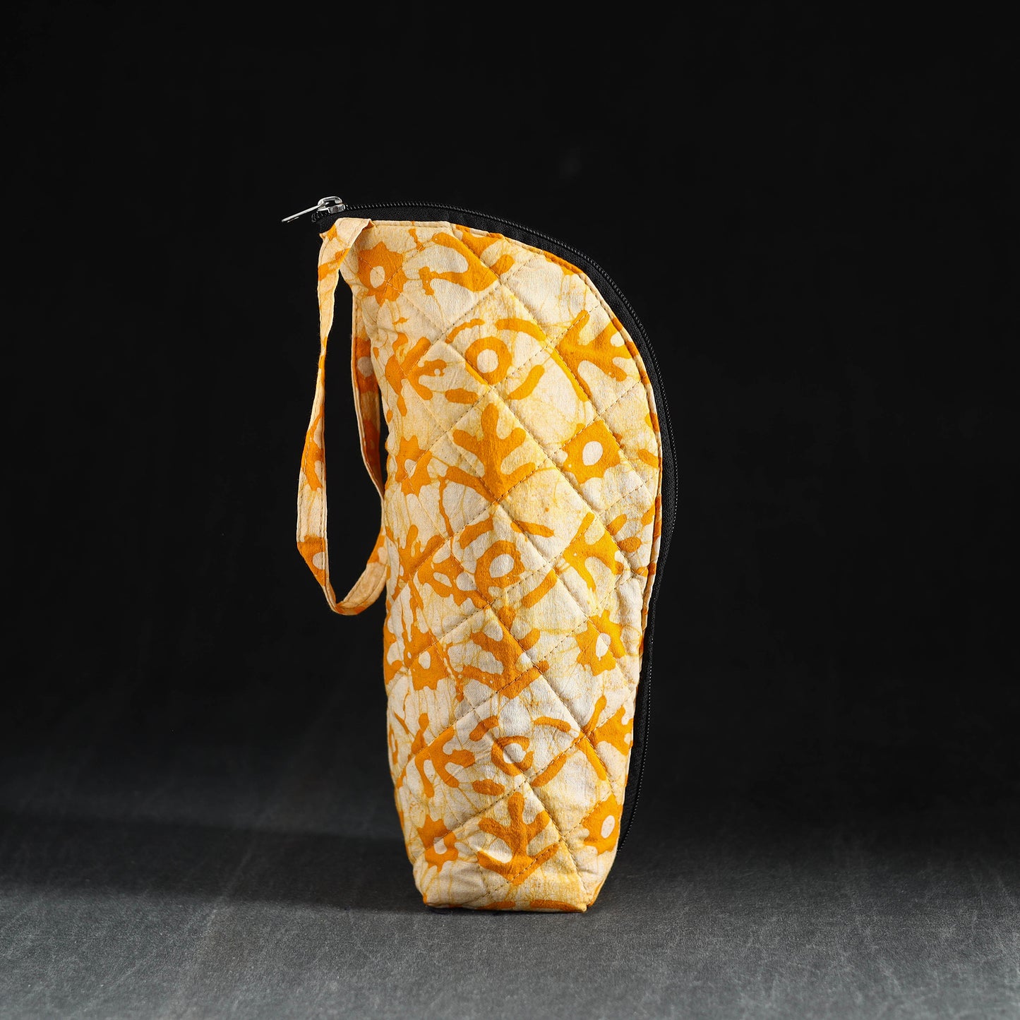 Orange Handmade Cotton 1L Water Bottle Cover