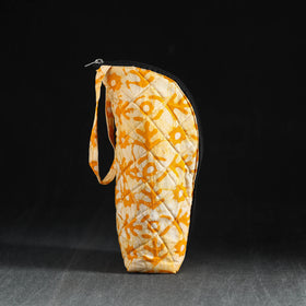 Orange Handmade Cotton 1L Water Bottle Cover