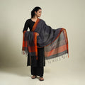 Buy Grey Handloom Cotton Srikakulam Jamdani Dupatta