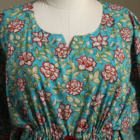 Sanganeri Block Print Cotton Kaftan (Short) 