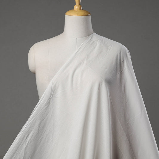 White Prewashed Plain Dyed Cotton Fabric