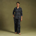 Buy Cotton Ajrakh Block Print Night Suit Set