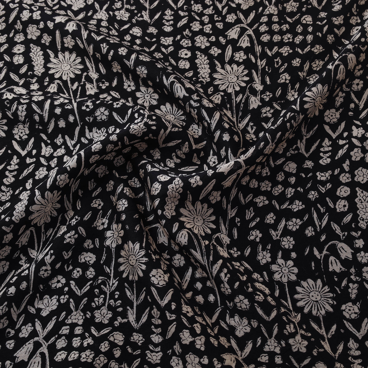 Bagru Hand Block Prints Pure Handloom Chanderi Silk Fabric 20