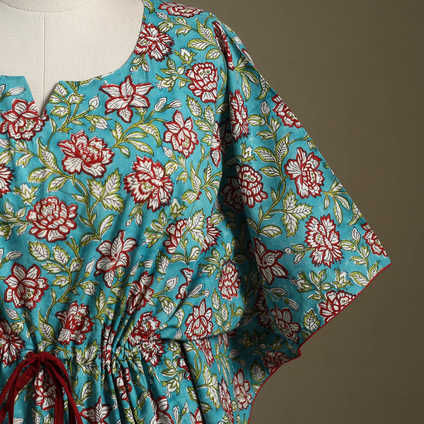 Sanganeri Block Print Cotton Kaftan (Short) 