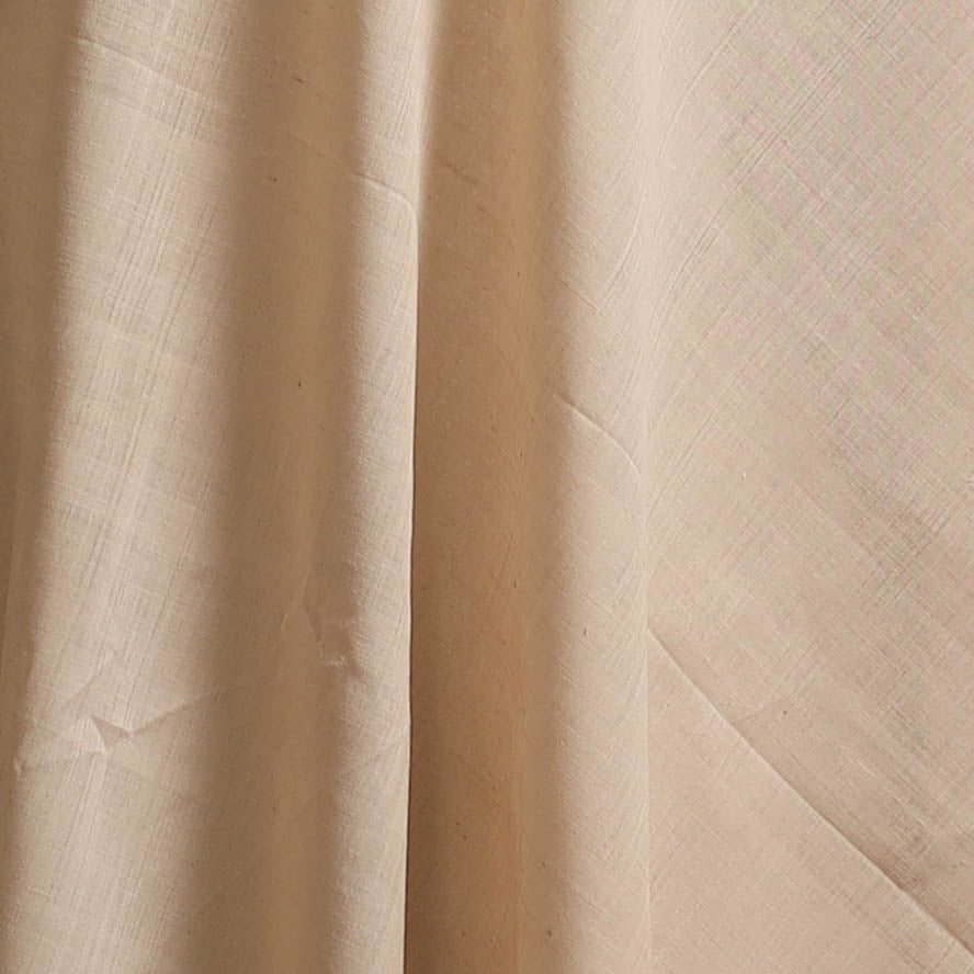 Beige - Plain Handloom Mangalagiri Cotton Fabric 03