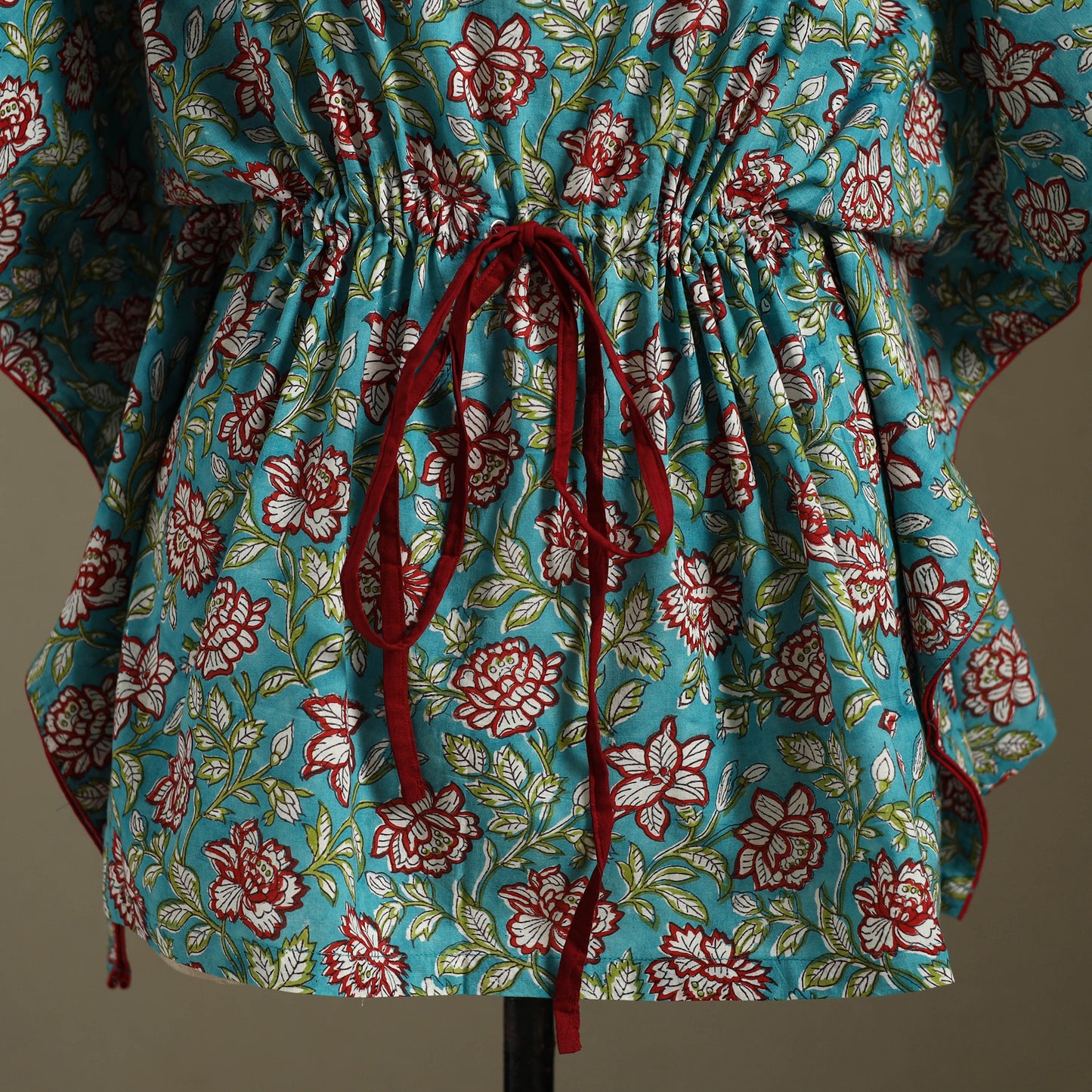 Sanganeri Block Print Cotton Kaftan (Short) 