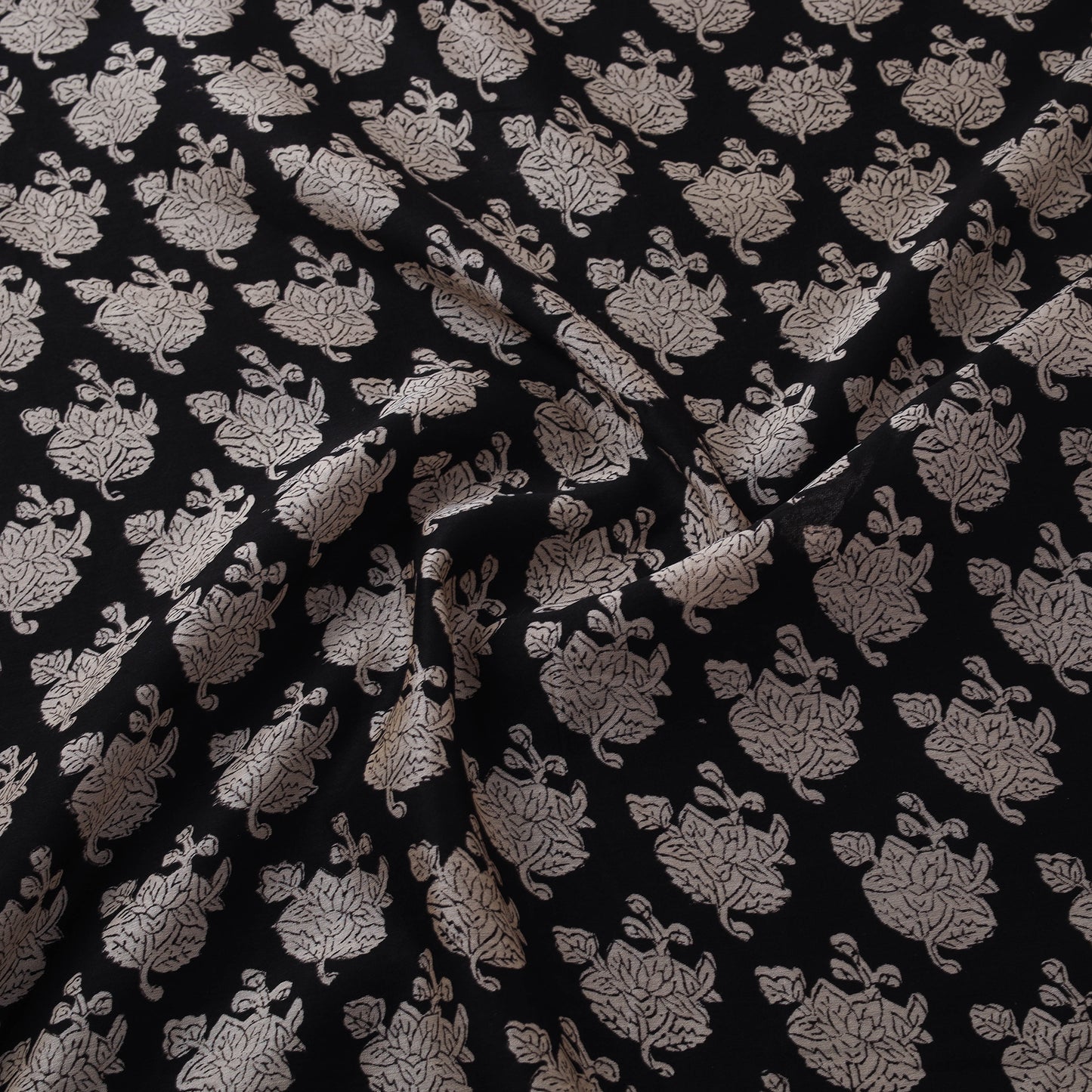 Bagru Hand Block Prints Pure Handloom Chanderi Silk Fabric 21