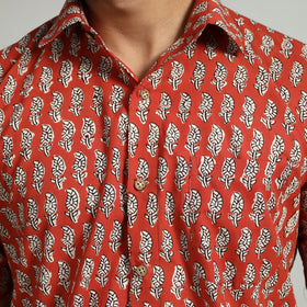 Buy Bagru Block Printed Cotton Men Half Sleeve Shirt Online at iTokri.com