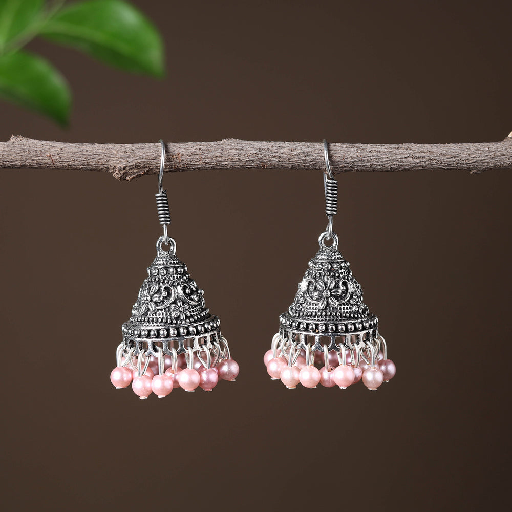 Lavanya Handcrafted GS Beadwork Jhumki Earrings