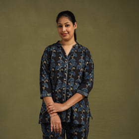 Buy Cotton Ajrakh Block Print Night Suit Set