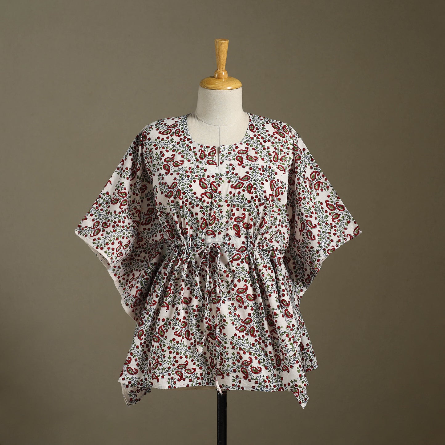 Sanganeri Block Print Cotton Kaftan (Short) 