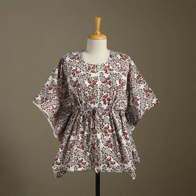 Sanganeri Block Print Cotton Kaftan (Short) 