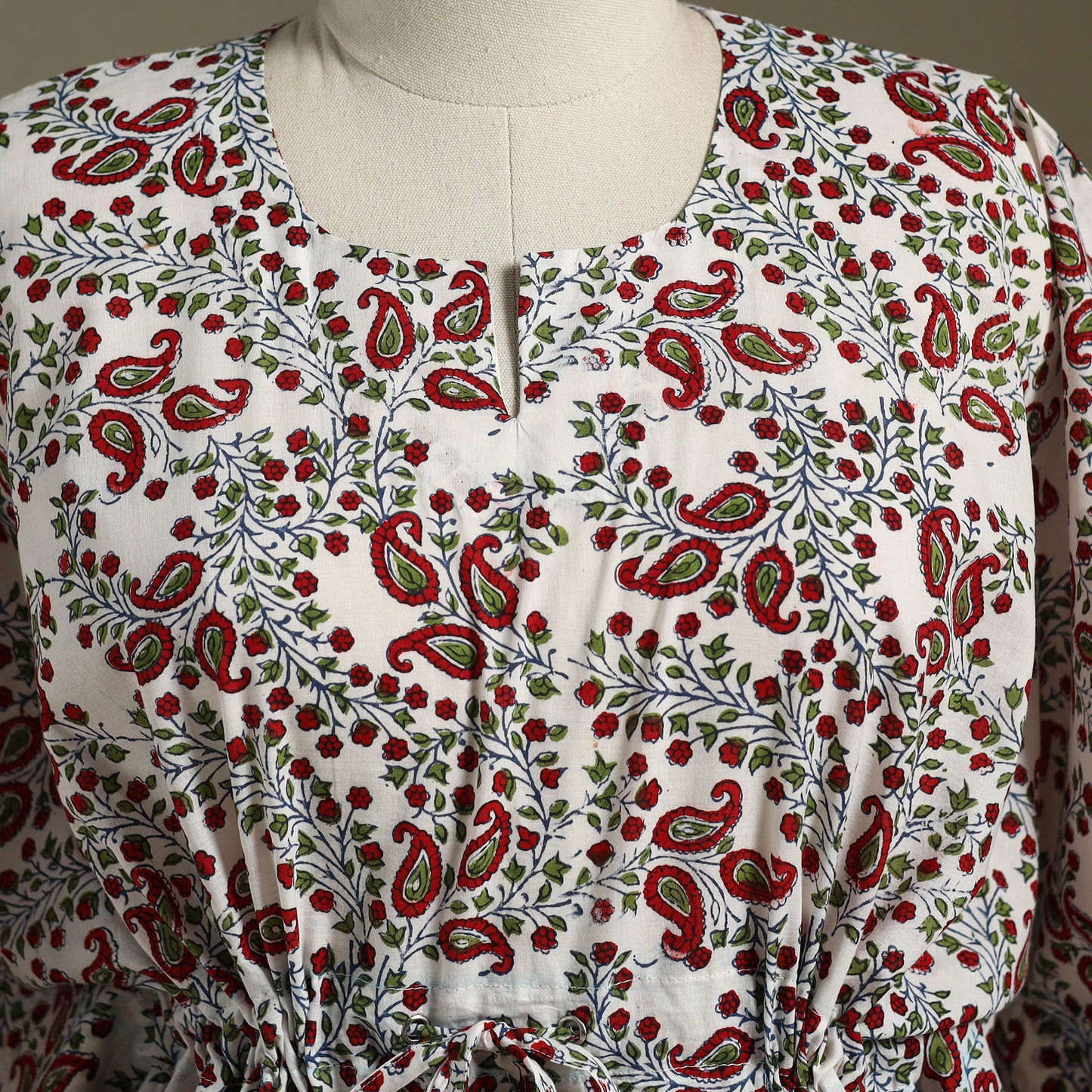 Sanganeri Block Print Cotton Kaftan (Short) 