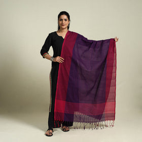 Buy Purple Handloom Cotton Srikakulam Jamdani Dupatta