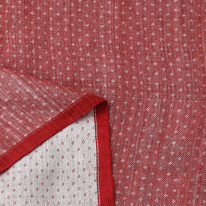 Red - Pure Handloom Mashru Silk Cotton Fabric