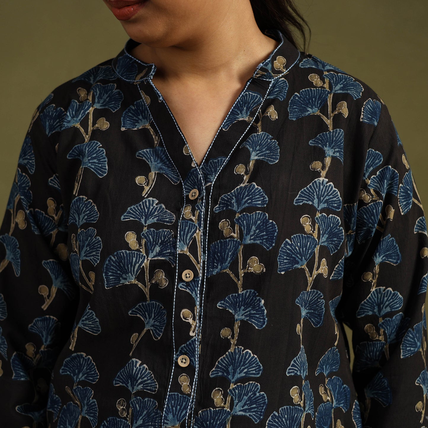 Buy Cotton Ajrakh Block Print Night Suit Set