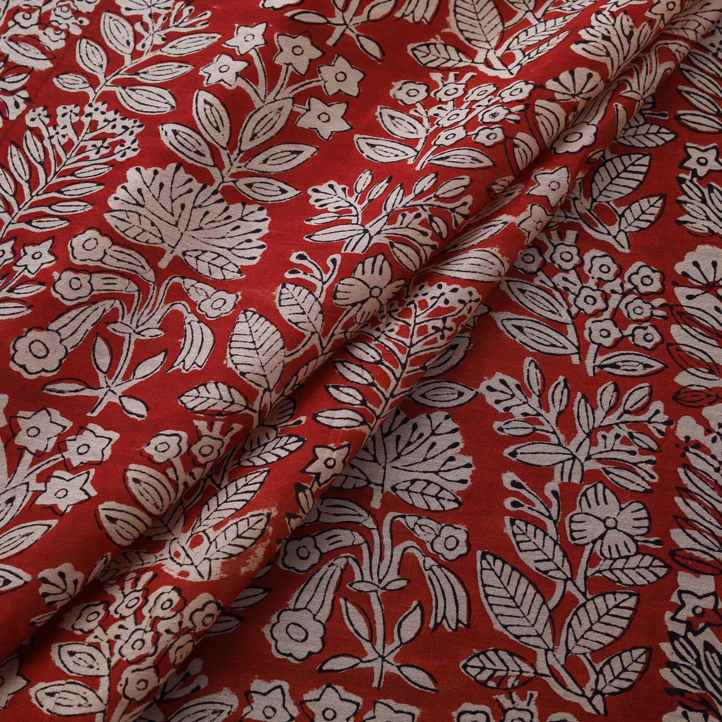 Bagru Hand Block Prints Pure Handloom Chanderi Silk Fabric 23