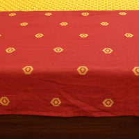 Red - Patchwork Cotton Double Jacquard Bedsheet Set 10