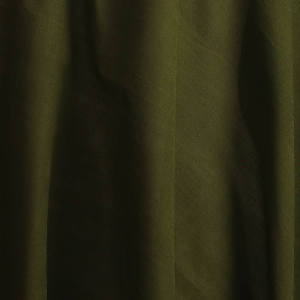 Green - Plain Handloom Mangalagiri Cotton Fabric 07