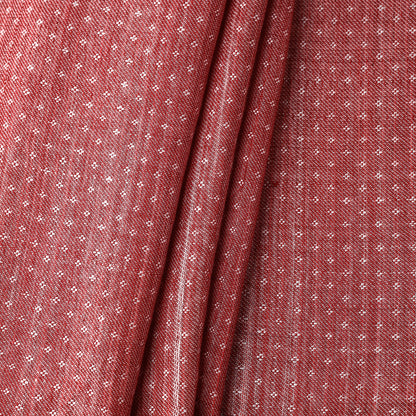 Red - Pure Handloom Mashru Silk Cotton Fabric