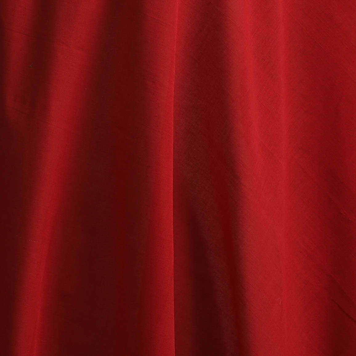 Red - Plain Handloom Mangalagiri Cotton Fabric 08