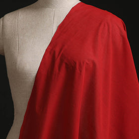 Red - Plain Handloom Mangalagiri Cotton Fabric 08
