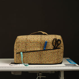 Yellow Handcrafted Cotton Sewing Machine Cover 