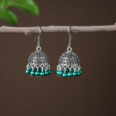 Manvi Handcrafted GS Beadwork Jhumki Earrings