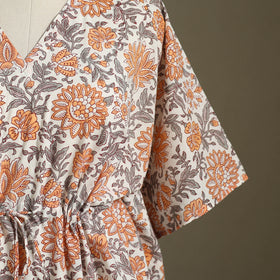 Sanganeri Block Print Cotton Kaftan (Short)