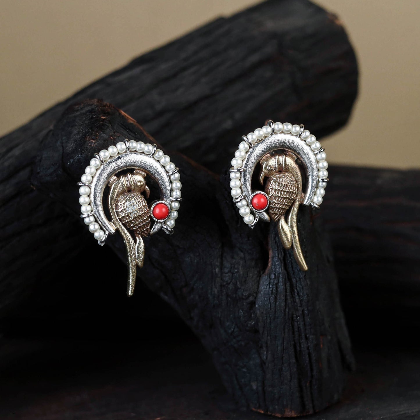 Yellow - traditional german silver-plated classic stud