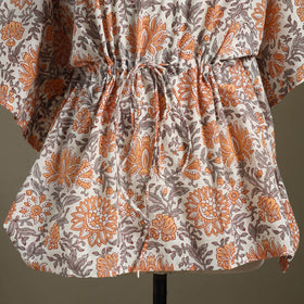 Sanganeri Block Print Cotton Kaftan (Short)