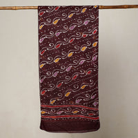 Maroon - Hand Batik Printed Mul Cotton Stole 67