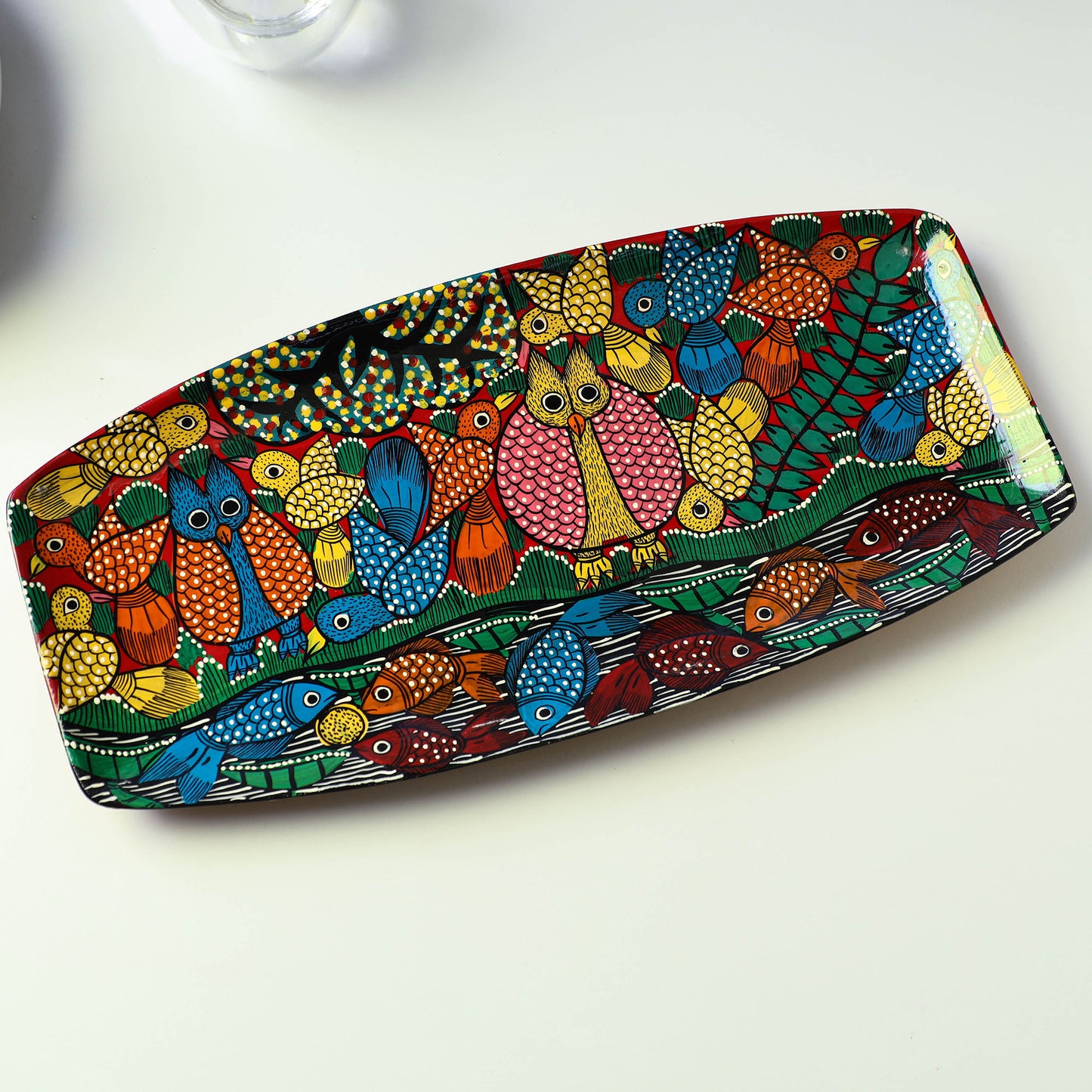 Hand Painted Wooden Tray