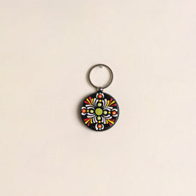 Handpainted Mandala Art Wooden Keychain 78