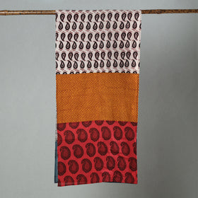  Bagh Block Printed Patchwork Cotton Stole 02 Online at iTokri.com