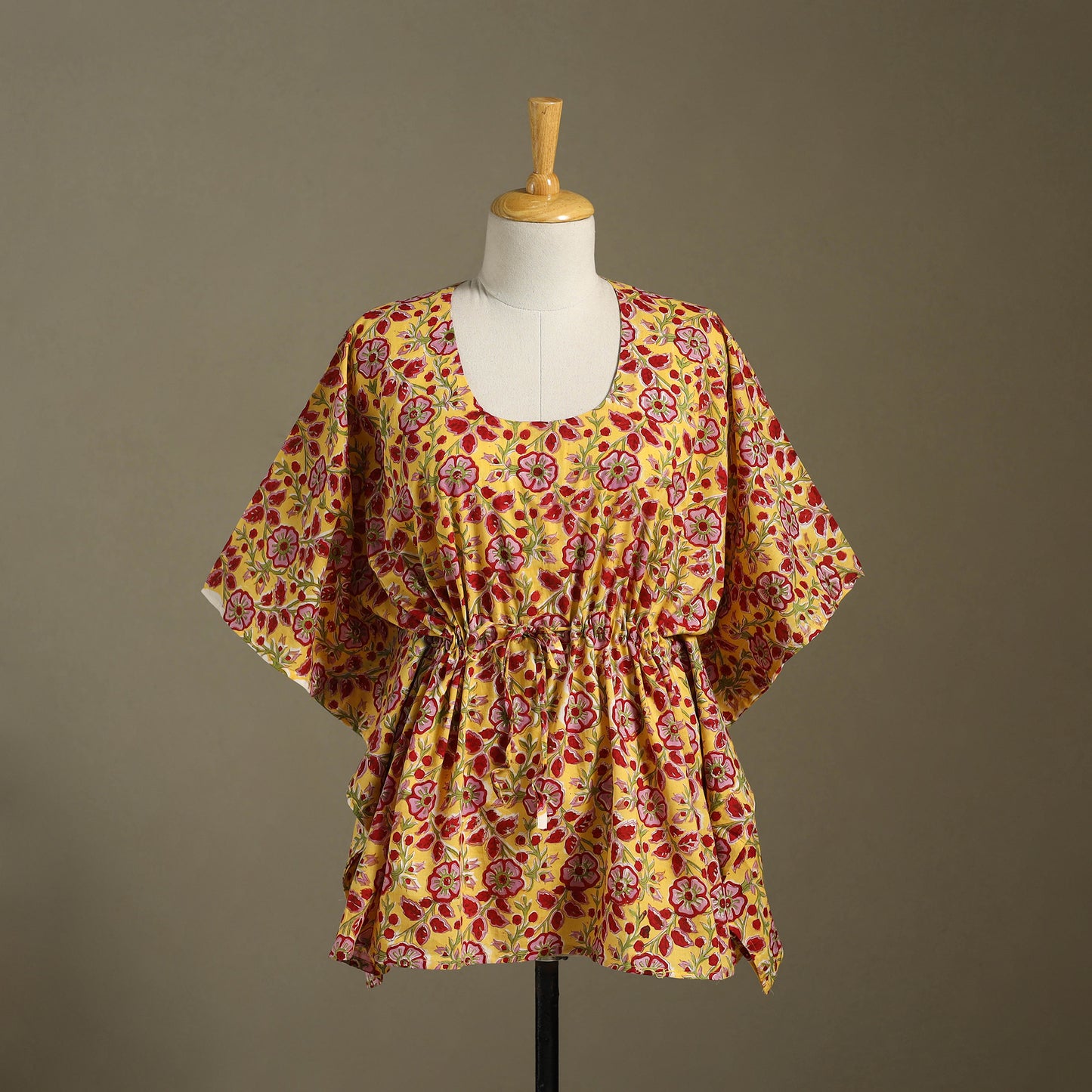 Sanganeri Block Print Cotton Kaftan (Short)