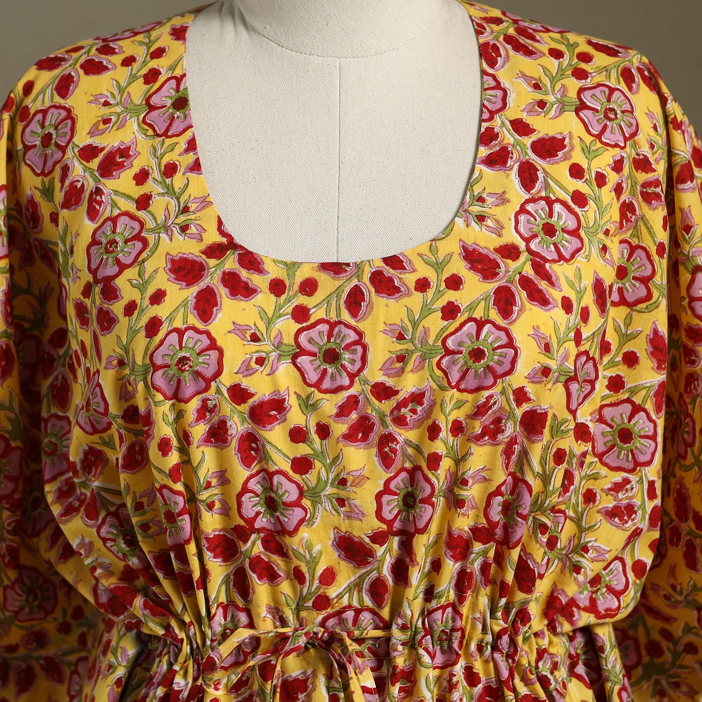 Sanganeri Block Print Cotton Kaftan (Short)