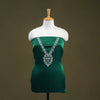 Buy Green Hand Embroidery Modal Silk Kurta Material
