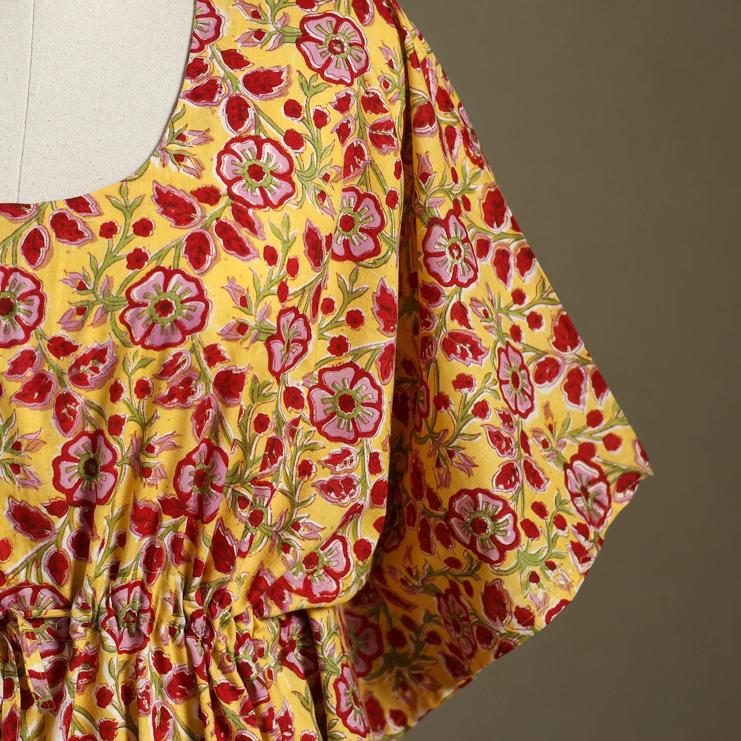 Sanganeri Block Print Cotton Kaftan (Short)