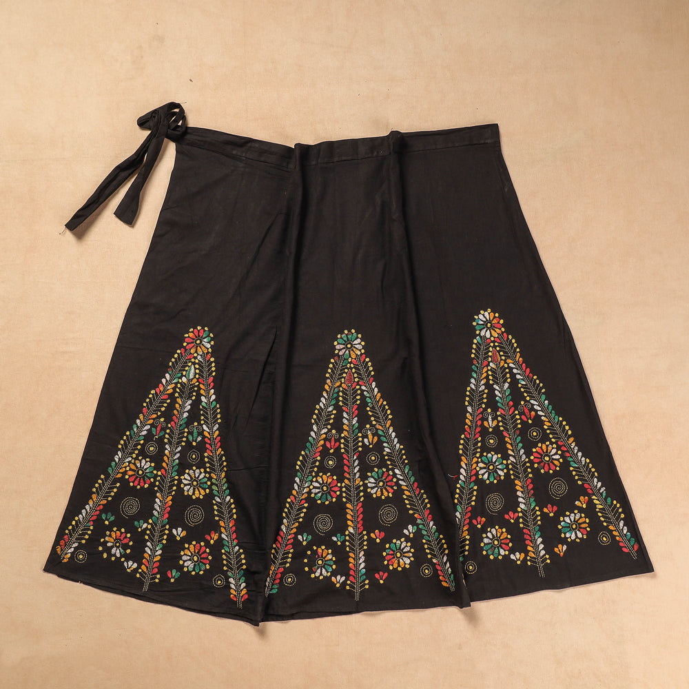 kantha embroidery skirt