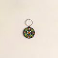 Handpainted Mandala Art Wooden Keychain 81