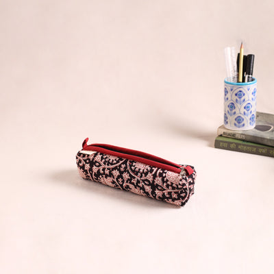 Quilted pencil pouch