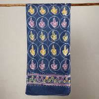 Blue - Hand Batik Printed Mul Cotton Stole 60