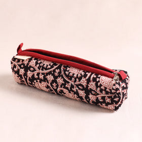 Quilted pencil pouch