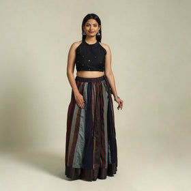 Buy Multicolor Khun Patchwork 24 Kali Cotton Long Skirt