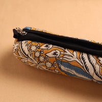 Yellow - Handcrafted Quilted Cotton Pencil Pouch 03